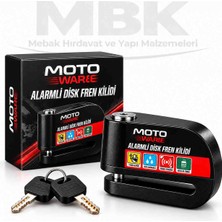 Moto Ware Alarmlı Disk Fren Kilidi – Darbe Sensörlü Motosiklet Güvenlik Kilidi
