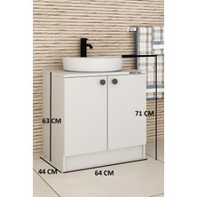 Modadiyos Rodelisa Lavabo Altı Dolap !00 % Mdf Çanak Lavabo Uyumlu - Banyo Dolabı
