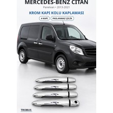 Trobus Mercedes-Benz Citan 2013-2021 Uyumlu Krom Kapı Kolu Kaplaması 4 Kapı Paslanmaz Çelik