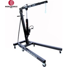 Worldforce 11458 Pönömatik (Havalı) Katlanır Vinç 1,5 Ton