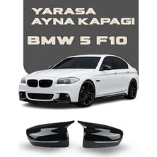 OtoÇizgi Bmw 5 Serisi F10 Lcı Makyajlı 2013 - 2017 Uyumlubatman Yarasa Ayna Kapağı Parlak Siyah