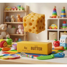Vittuc Squishy Seti: Sarı Butter & Cheese Peynir Sukuşi - Yavaş Yükselen Süper Yumuşak Stres Oyuncağı