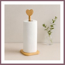 Bezos Bambu Kağıt Havluluk 12X12 cm Kalp Başlı Sap 28.5 cm Bzss