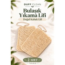 Duff Clean Doğal Kabak Bulaşık Lifi 2 Adet Çift Taraflı Kullanım 12X8 Cm Çizmez Özellik