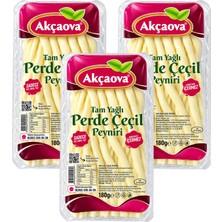 Akçaova Tam Yağlı Perde Çeçil Peyniri 180 gr x 3 Adet