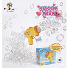 Baloncuk Makinesi Pilli Köpük Tabancası Otomatik Sızdırmaz Tasarım Bubble Gun Sarı