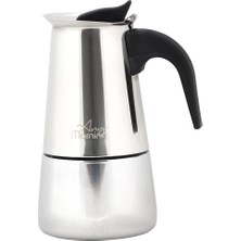 Morning 300 ml Paslanmaz Çelik Moka Pot Indüksiyon Uyumlu Gümüş Rengi FE001-6