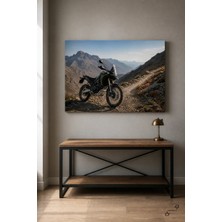 Adventure Motosikleti — Dağ Patikası — 30×40 cm — Çerçevesiz Kanvas Tablo
