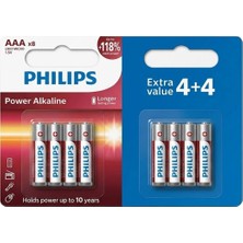 Philips Power Alkaline LR03P8BP/10 1.5V Aaa Ince Kalem Pil