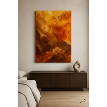 Amber Doku Kompozisyonu — 30×40 cm — Çerçevesiz Kanvas Tablo