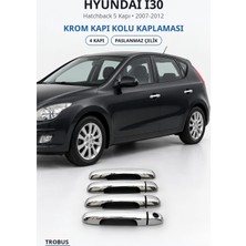 Trobus Hyundai I30 2007-2012 Uyumlu Krom Kapı Kolu Kaplaması 4 Kapı Paslanmaz Çelik