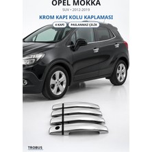 Trobus Opel Mokka 2012-2019 Uyumlu Krom Kapı Kolu Kaplaması 4 Kapı Paslanmaz Çelik