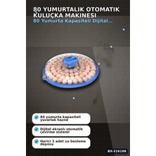 Eco Lounge Kuluçka Makinesi 80 Yumurtalık Otomatik Çevirmeli Çiftlik ve Ev Tipi 220V BX-316168