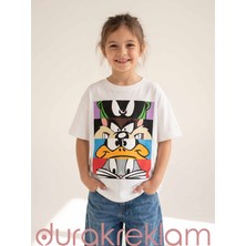 Durak Reklam Looney Tunes Karakter Gözleri Renkli Blok DTF Transfer Baskı – Evde Ütü ile Yapıştırılan Çocuğa/Yetişkine Tekstil Baskısı