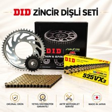 DID Dıd Ducati Multistrada V2 937 (2022-2024) Zincir Dişli Set X-Ringli Zincir (Gold Renk)