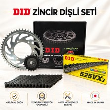 DID Dıd Ducati Multistrada V2 937 (2022-2024) Zincir Dişli Set X-Ringli Zincir (Çelik Renk)
