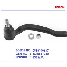 Bosch Rot Başı Sol C4 Picasso 2 / Grand Picasso 2 Berlingo K9 C5 Aircross Partner 3 308 2-3 3008 2 508 2 0986140667