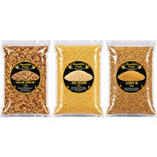 Beautiful Food 3'lü Kuş Yemi Seti Sağlık Tohumu 1 kg + Ak Darı 1 kg + Aspur 1 kg – Kanarya, Muhabbet Kuşu ve Sultan Papağanı Için 3 kg