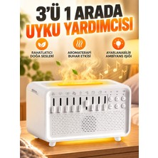 Matechno 3in1 Işıklı Doğa Sesli Uyku Yardımcısı Buharlı Hava Nemlendirici ve Bluetooth Hoparlör Cihazı