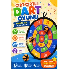 Alastor Cırt Cırtlı Top Dart Oyunu Seti Eğlenceli Hedef Tahtası 3 Toplu Dart Atış Oyunu Seti 36CM HED709