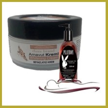 Bezos Süper Playboy Three Brand Whitening Cream 4 Adet Arnavut Kremi 50ML Kremi ile 120ML Masaj Yağı Bcks