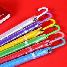 Toptancı Amca Pvc Renkli Çocuk Şemsiyesi Okul Kreş Şemsiyesi 90 cm Çaplı Şemsiye