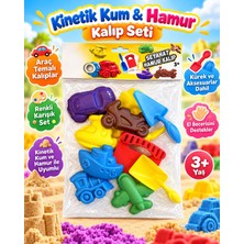 The Monarch Co Kinetik Kum ve Oyun Hamuru Kalıp Seti - Araç Temalı Kürekli Eğitici Oyuncak (3+ Yaş)