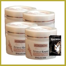 Bezos Three Brand 4lü Adet Arnavut Kremi Whitens Cream Kremi LFHX0420 100 ml + 1 Adet Jel Hediye Bcks