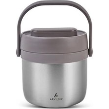 Aryıldız Bento Lunch Box Yuvarlak Yemek Termosu Steel 1400 ml