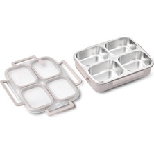 Aryıldız Bento Lunch Box Beige 4 Bölmeli Yemek Taşıma Kabı