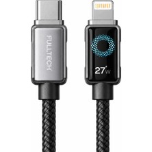 Bontec 27W Hızlı Şarj Kablosu, 3A Type-C To Lightning Hızlı Şarj ve Data Kablosu, 1.2 Metre Kablo Uzunluğu, Örgü Kablo, Esnek ve Dayanıklı Yapı