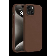 Urfakent Apple iPhone 15 Uyumlu Kılıf First Silikon - Kahverengi