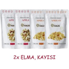 The Snack Haus Freeze Dried 2 Elma 2 Kayısı – Dondurularak Kurutulmuş Çıtır Meyve