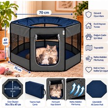 Missidea Pawingo Gri Kedi ve Köpek Doğum Çadırı Katlanabilir Pet Oyun Alanı ve Yuvası