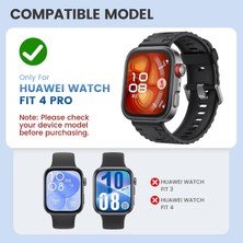 [change-Case] Huawei Watch Fit 4 Pro Için 2’si 1 Arada Sert Polikarbonat Kasa Koruyucu Dokunma ve Netliği Etkilemeyen Darbelere ve Çizilmeye Karşı Fit 4 Pro Ekran Koruyucu Kılıfı (Siyah)