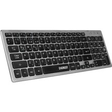 KB-BT88 Siyah/gri Bluetooth Ultra Ince Q Mac/win/android/ıos Uyumlu Bilgisayar Tablet Televizyon Telefon Uyumlu Uzun Mesafeli Kablosuz Klavye