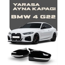 OtoÇizgi Bmw G22-G23-G26 4 Serisi Uyumlu Batman Yarasa Ayna Kapağı Piano Black Abs Plastik