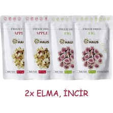 The Snack Haus Freeze Dried 2 Elma 2 İncir – Dondurularak Kurutulmuş Çıtır Meyve