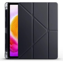 Xioami ile Uyumlu Redmi Pad Se Kılıf Tri Folding Kalem Bölmeli Standlı Kılıf Siyah