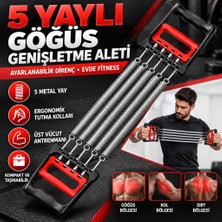 Str Store Göğüs Genişletme ve Kuvvet Egzersiz Aleti – 5 Yaylı 5 Kademeli Ayarlanabilir Fitness ve Kuvvet Antrenmanı Ekipmanı