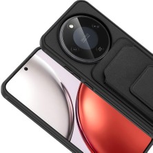 Honor Magic 8 Lite 5g ile Uyumlu Kılıf Z-Bikart Kart Bölmeli Standlı Kilif, Deri Dokulu Yüzey, Darbe Emici Kenar Koruma, Arka Kapak Tasarımı Honor Magic 8 Lite 5g Kilif Siyah