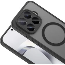 Xiaomi Mi 17T ile Uyumlu Kılıf Şeffaf Silikon M-Safe Şarj Özellikli Kamera Lens ve Darbe Korumalı Mat Kapak Babet Siyah