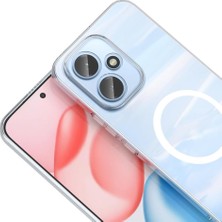 Honor 400 ile Uyumlu Kılıfı Şeffaf Ince M-Safe Şarj Özellikli Kamera Lens Korumalı Sert Silikon Kapak London Renksiz