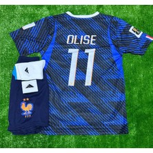 2027 Fransa Olise Deplasman Lacivert Yakalı  Çocuk Forması 4lüset