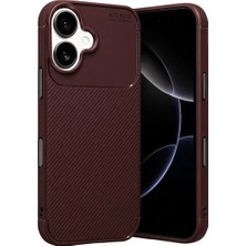 Timion Apple Iphone 17 Auto Focus Karbon Kapak - Bordo