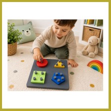 Bezos 3D Baskı Montessori Şekil Eşleştirme Oyunu - Eğitici Ince Motor Beceri Seti Bcks