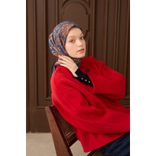 Silk Home Kadın Gece Mavisi Etnik Şal Desen Velora Eşarp 161048-24
