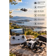 vooka A40 Kameralı Drone, Wifi Fpv Canlı Görüntü Aktarımlı, Telefon Bağlantılı, Uzaktan Kumandalı, 4 Pervaneli, Koruma Çerçeveli Mini Drone