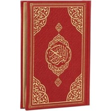 TeknoKapsül Çanta Boy Medine Hatlı Arapça Kenar Yaldızlı Termo Deri Kuran-I Kerim - Bordo