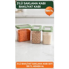 Herevin Saklama Erzak Kabı 3 Adet 10* 15 cm Boy 12